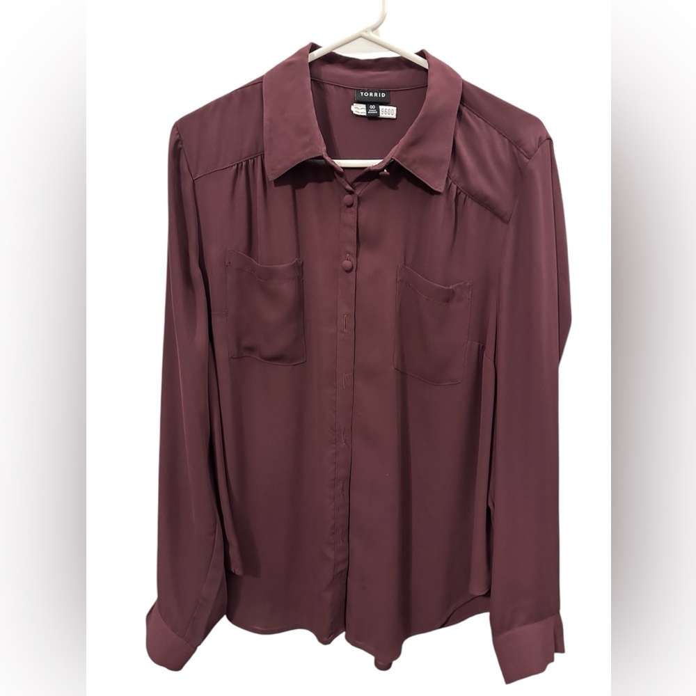 Torrid Purple Blouse Size 0 EUC